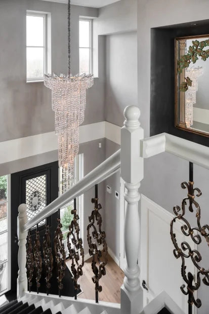 13/24/30-Light Luxury Style Rotating Crystal Chandelier